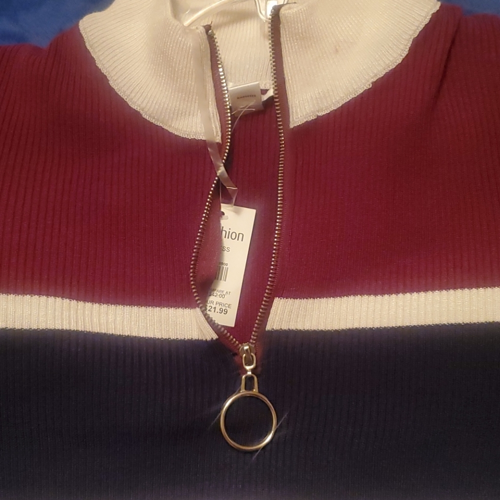 Maroon  Sweater dress